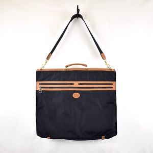 Longchamp Leather Trim Black Travel Garment Bag